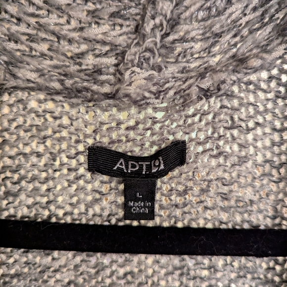 Apt 9 Open Front Charcoal Cardigan Size Large - Picture 3 of 6